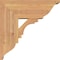 Ekena Millwork Merced Traditional Smooth Bracket w/ Offset Brace, Western Red Cedar, 7 1/2"W x 18"D x 18"H BKT0806X18X18MRC01SWR - alternate 2